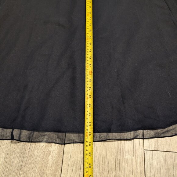 J Kara Elegant Navy Beaded Bodice W/ Chiffon Skirt New Year's Gown Size 12 NWT - Picture 12 of 13